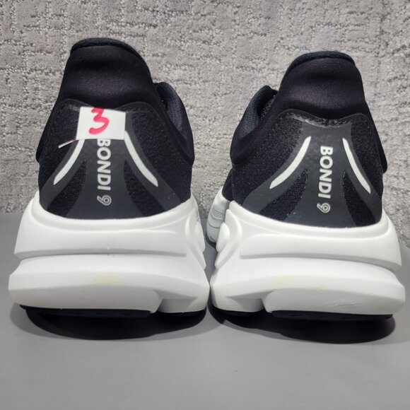 Hoka One One Bondi 9 Men's Size US 12D Black White Athletic Running Sneakers. - Picture 10 of 15